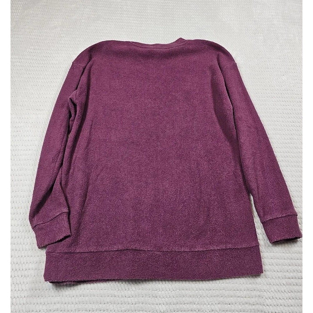 Victorias Secret Pink Sweatshirt Womens XS Oversized Mock Neck Terry Cloth - Picture 5 of 6